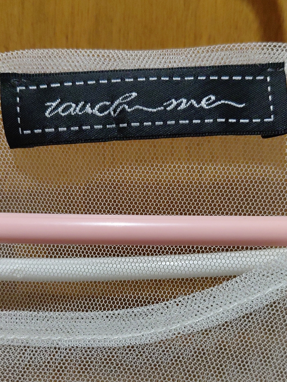 Touch-Me Pink Mesh Home Accent Organizer by Blouse 2x  Sivler Stud